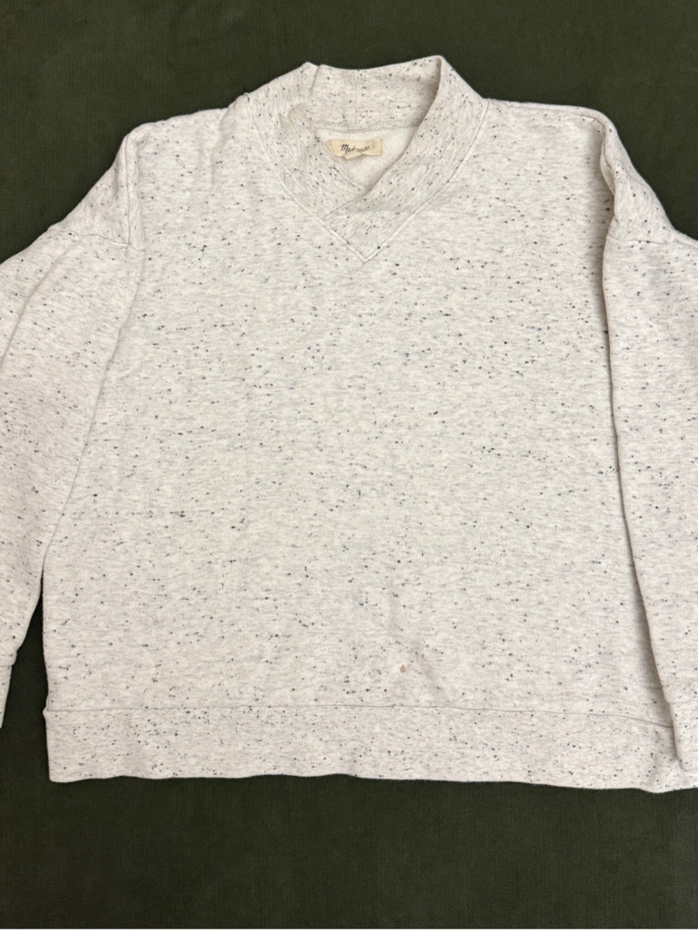 Madewell MWL Betterterry V-Neck Sweatshirt